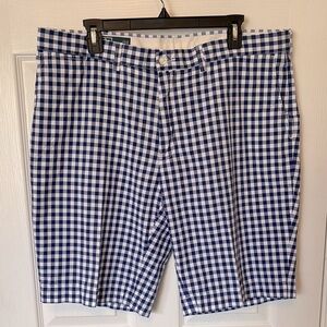 Polo Ralph Lauren Suffield Blue Gingham Shorts 10.5” Inseam Sz. 38